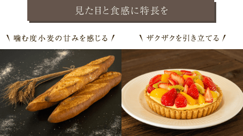 見た目と食感に特長を